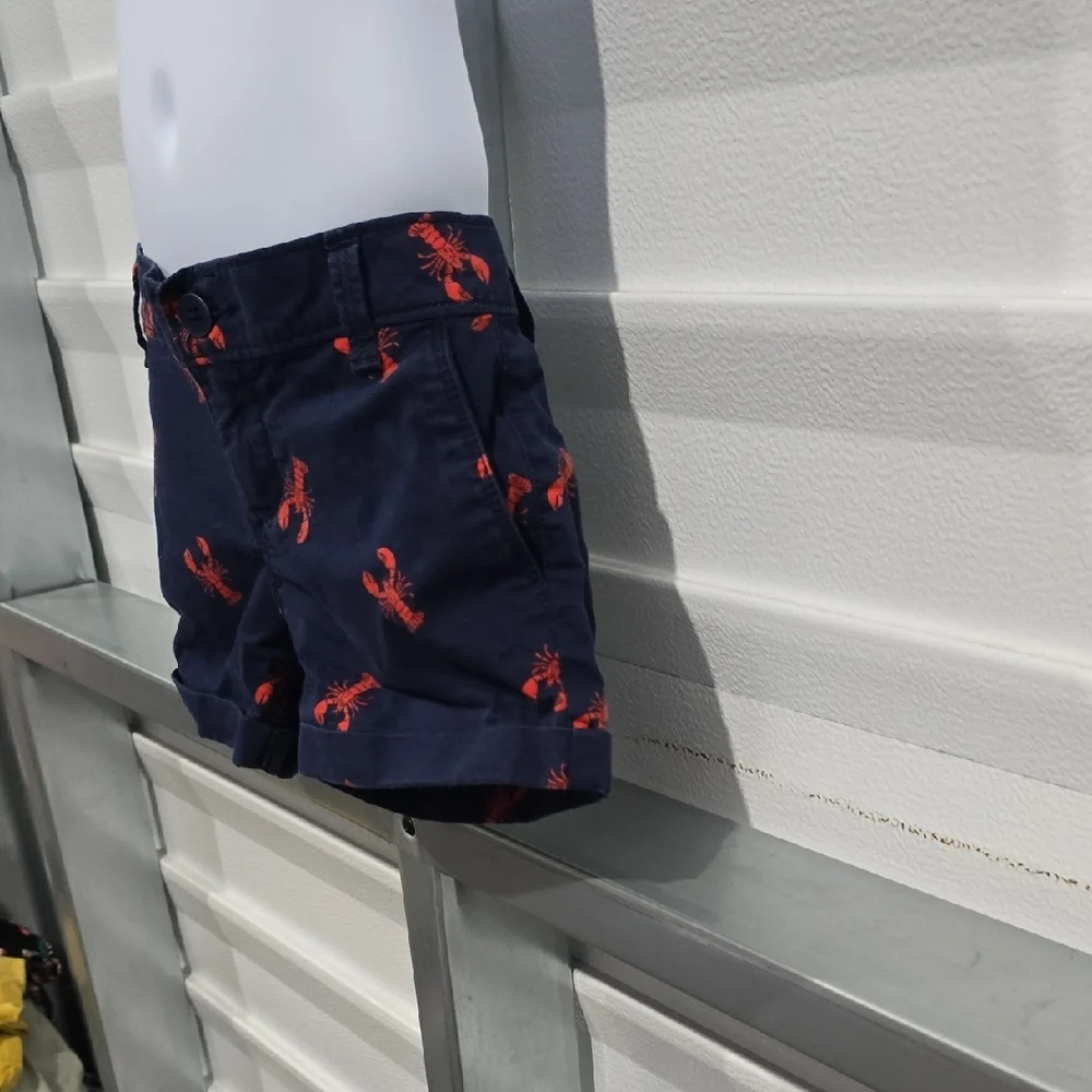 Old Navy Blue and‎ Red Lobster Print Shorts